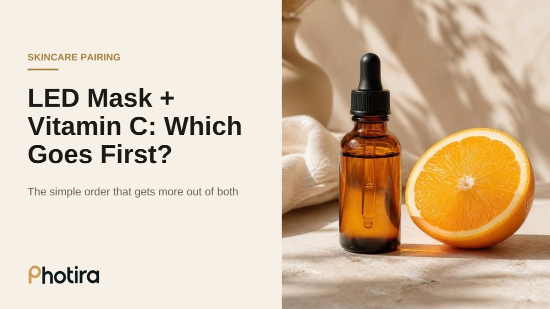 LED mask and vitamin C serum: which goes first in your routine