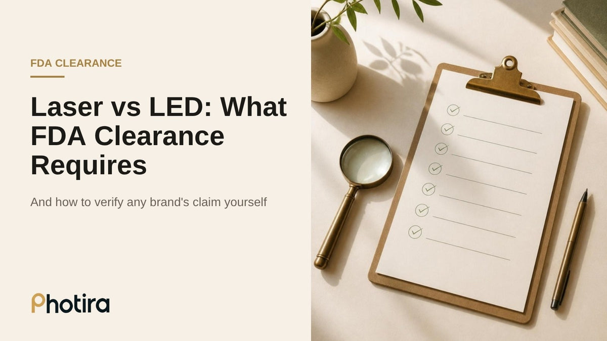 Laser vs LED: what FDA clearance requires and how to verify it