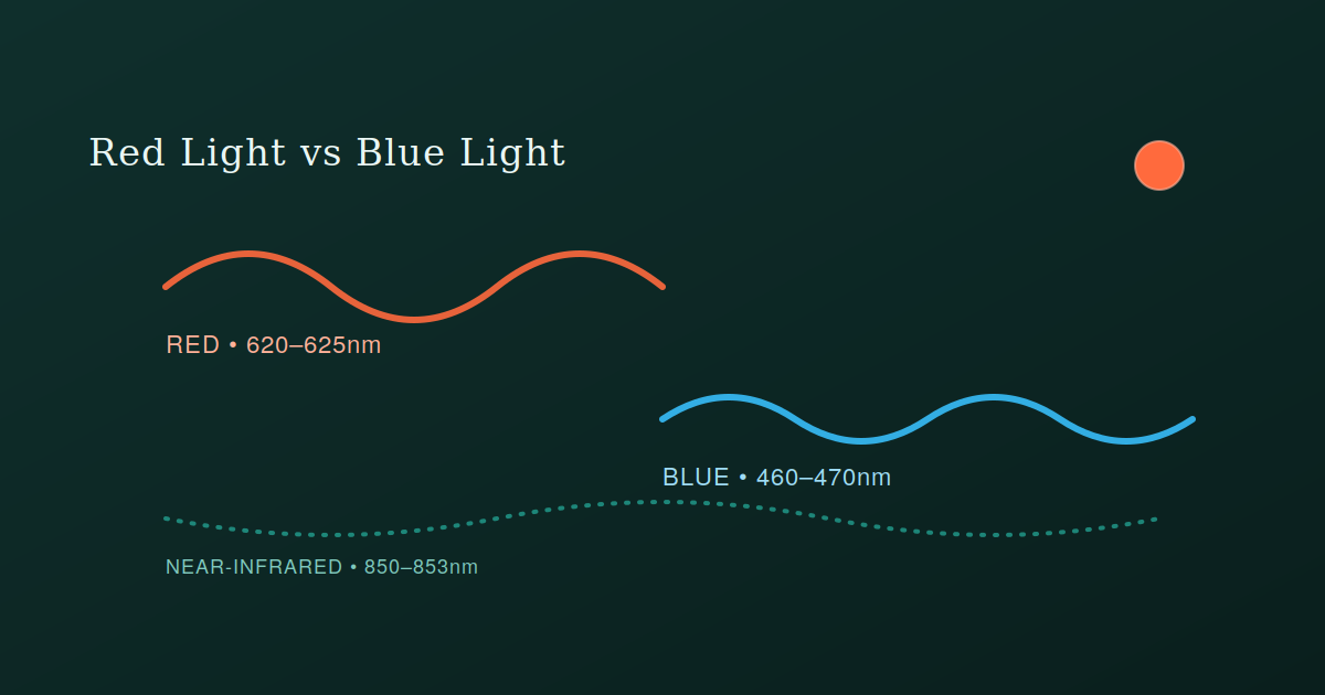 Red light vs blue light therapy comparison for skin