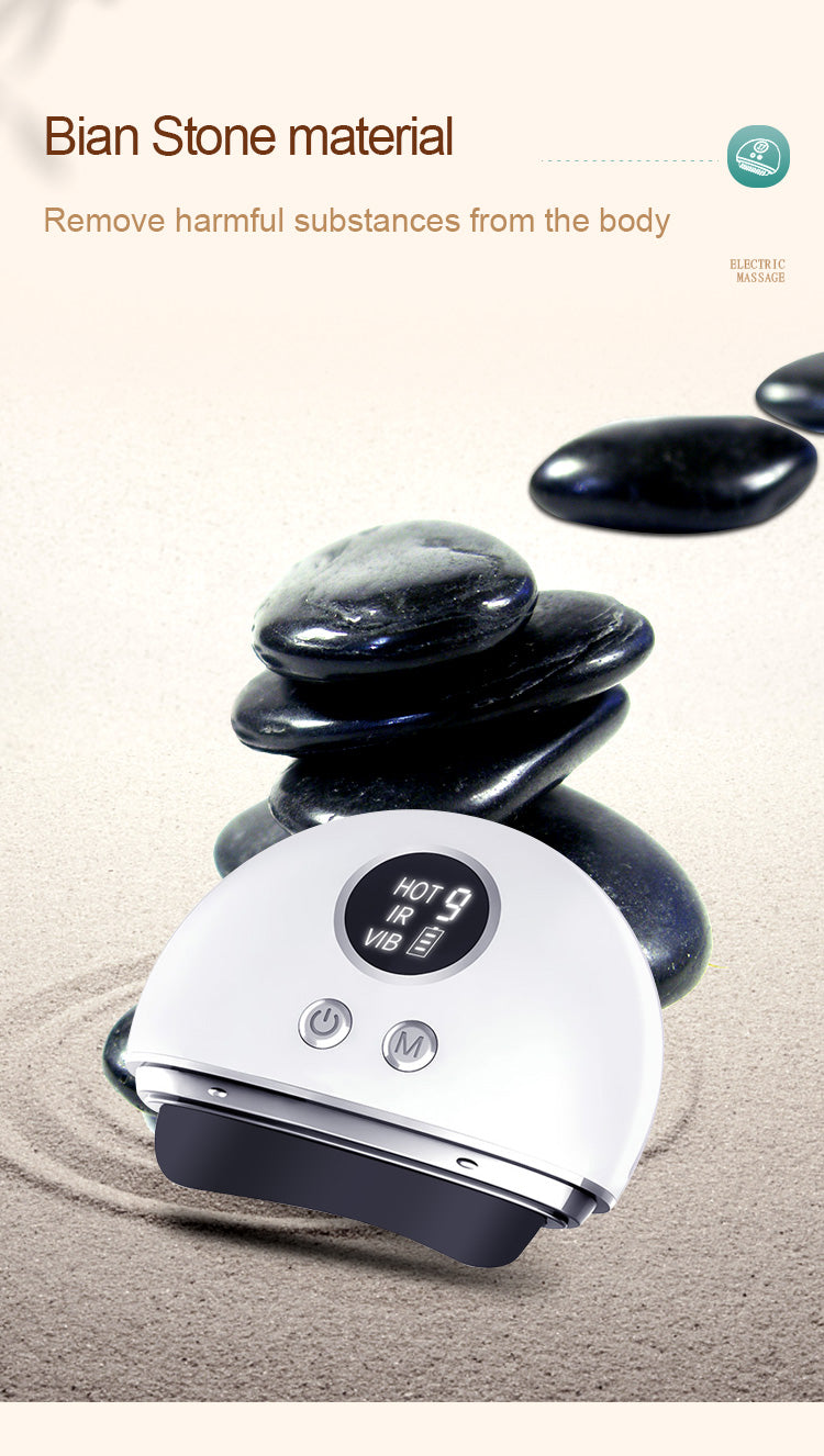 Photira Bian Stone Gua Sha Massager – natural Bian stone material close-up
