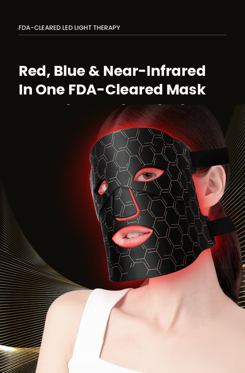 Photira LED Light Therapy Face Mask — Red, Blue & Near-Infrared 3-in-1