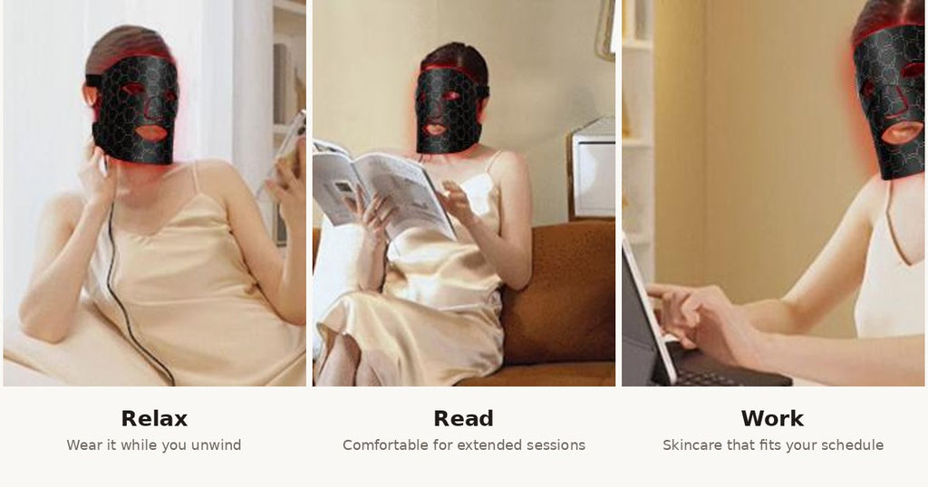 Photira LED Light Therapy Face Mask — Red, Blue & Near-Infrared 3-in-1