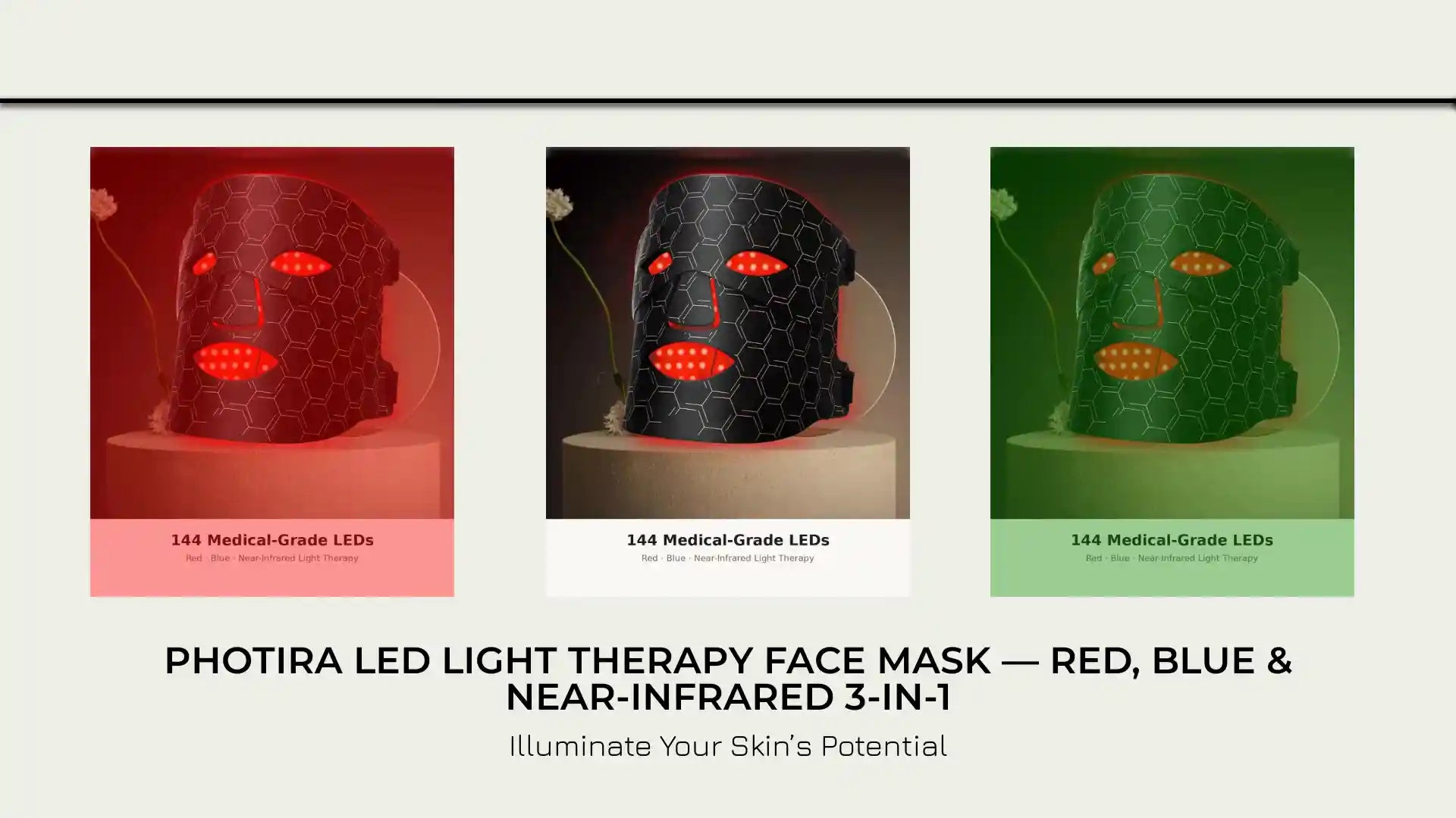 Photira LED Light Therapy Face Mask &mdash; Red, Blue &amp; Near-Infrared 3-in-1 by@Outfy